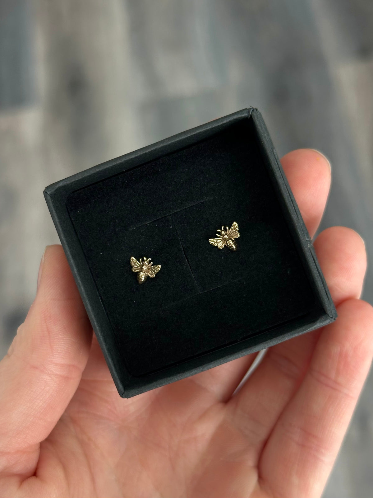 Bee Stud Earrings | Bronze w/ s925 Sterling Silver Posts