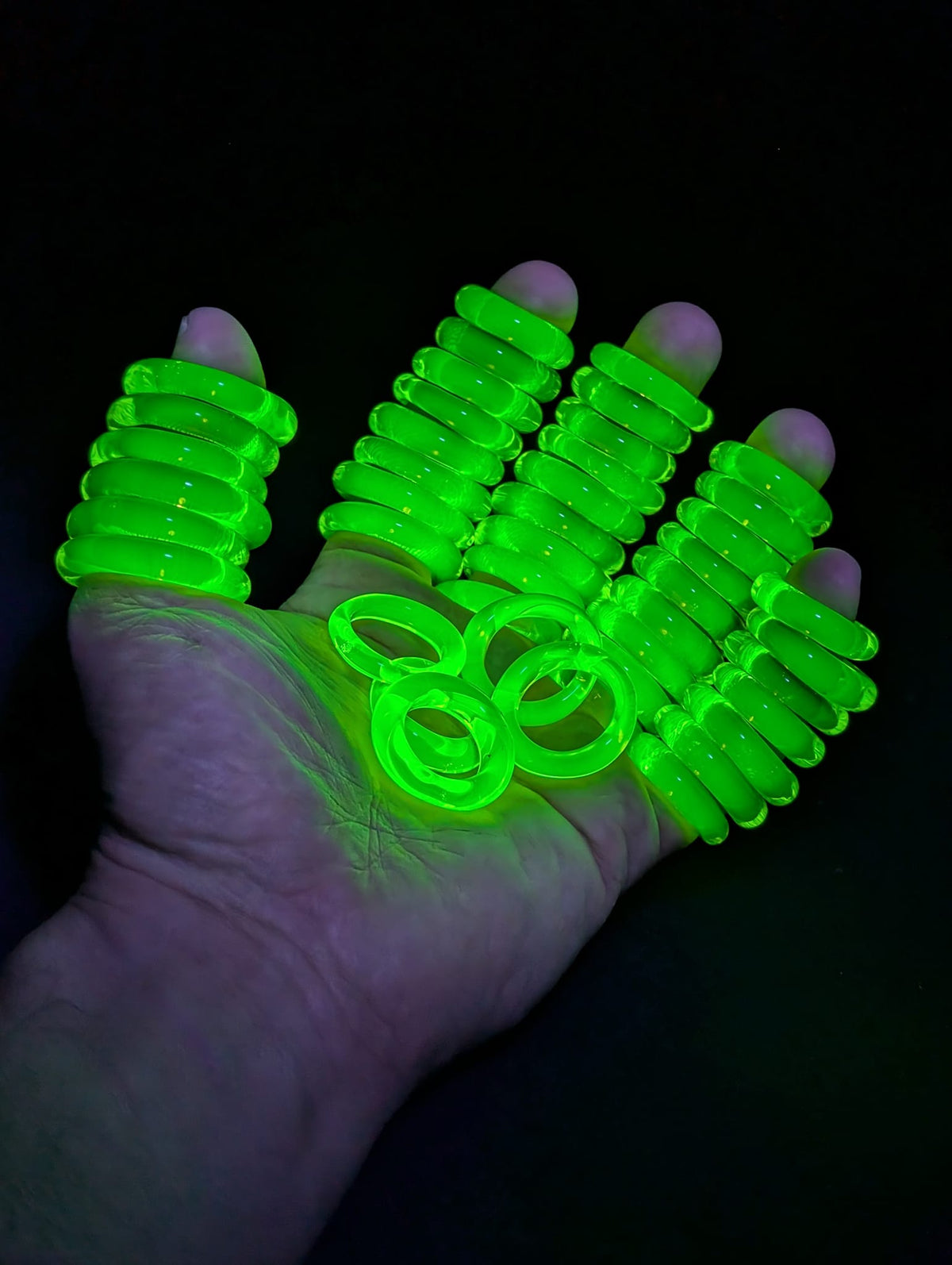 Uranium Glass Rings