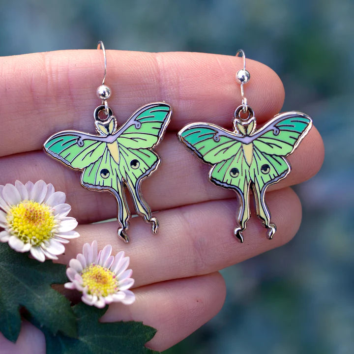 Luna Moth Enamel Jewellery | Silver