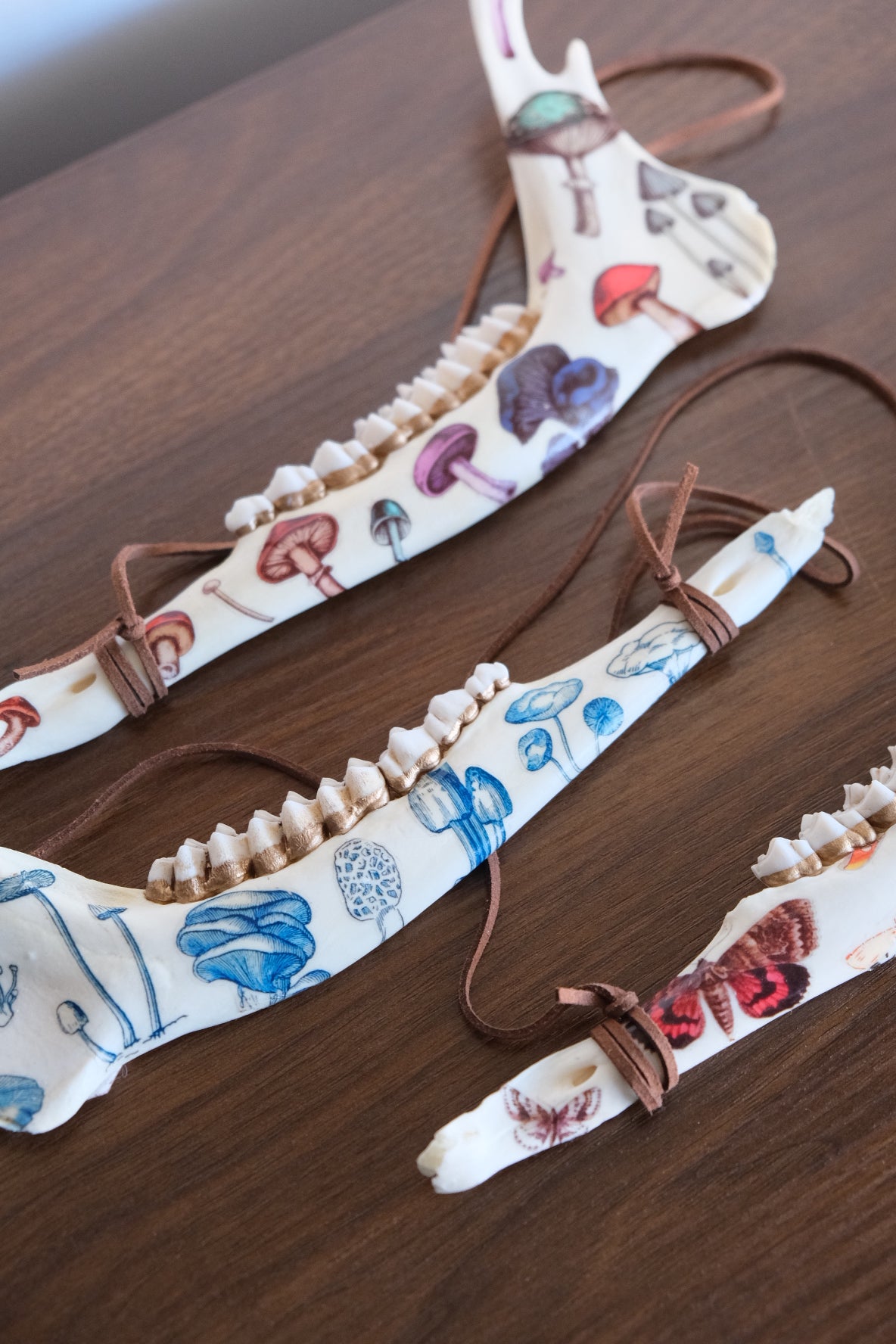 Painted Hanging Deer Jawbone