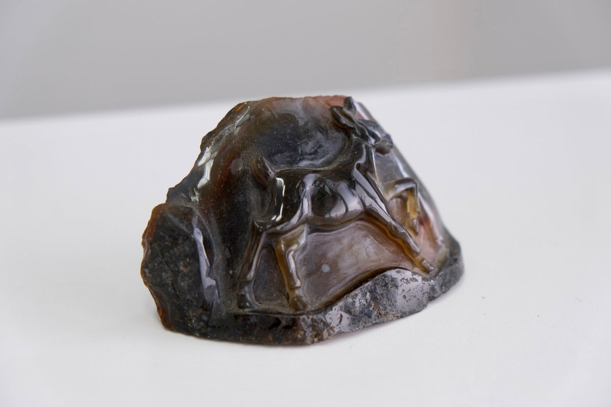 Bambi Carved Agate Stone