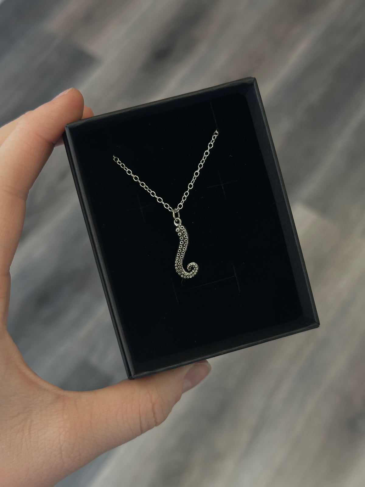 Sterling Silver 18 Inch Octopus Tentacle Necklace
