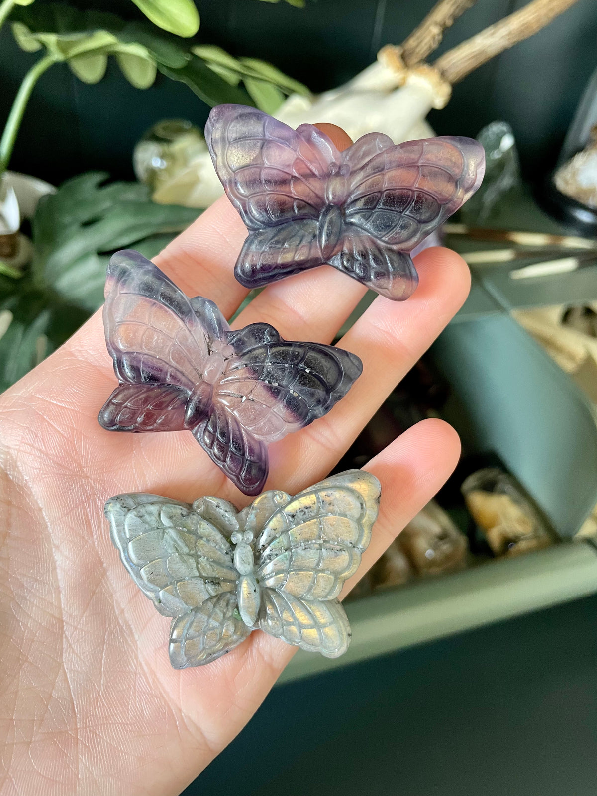 Crystal Butterfly Carving