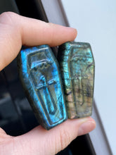 Load image into Gallery viewer, Labradorite Crystal Coffin Carving
