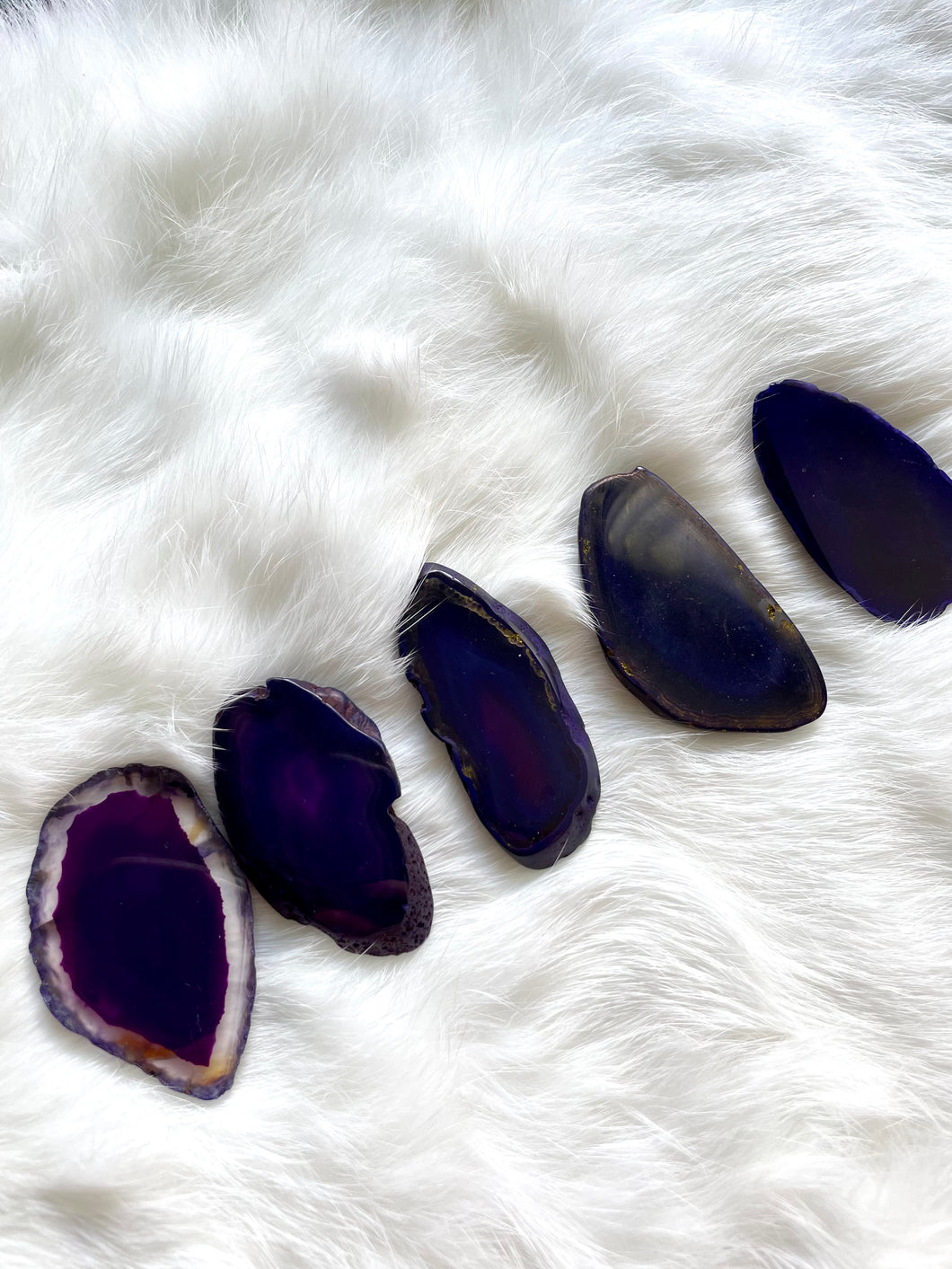 Agate Slice | Mini | Dyed Purple